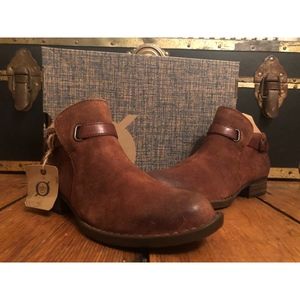 BORN Brown Kristina Ankle Bootie Size 7.5